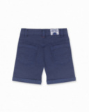 Pantaloncini blu da bambino in twill Beach Day