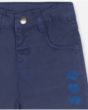 Pantaloncini blu da bambino in twill Beach Day
