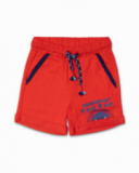 Pantaloncino Beach Day rosso in maglia per bambino