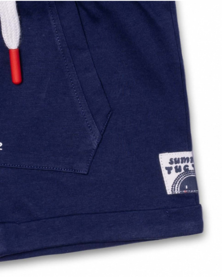 Bermuda blu in maglia per bambino Beach Day