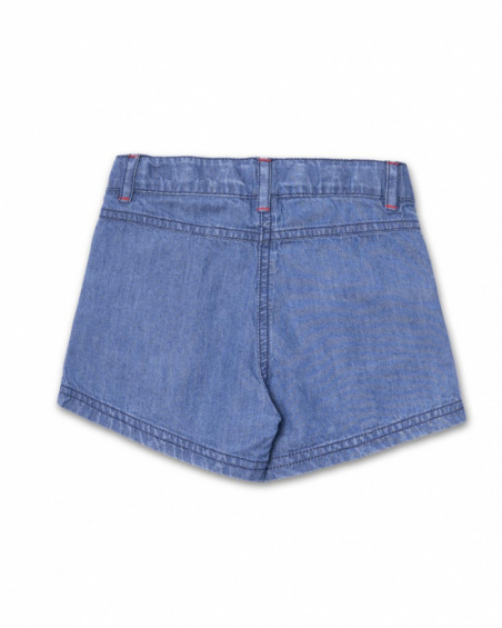 Shorts in denim blu per bambina Beach Day
