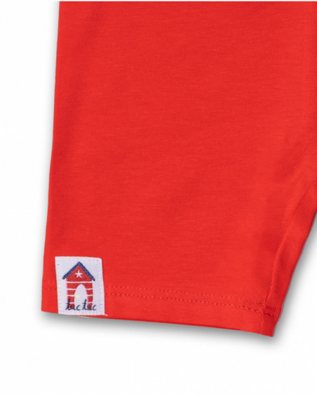 Legging ciclista Red dot per ragazza Beach Day