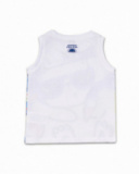 Canotta bianca in maglia per bambino Beach Day