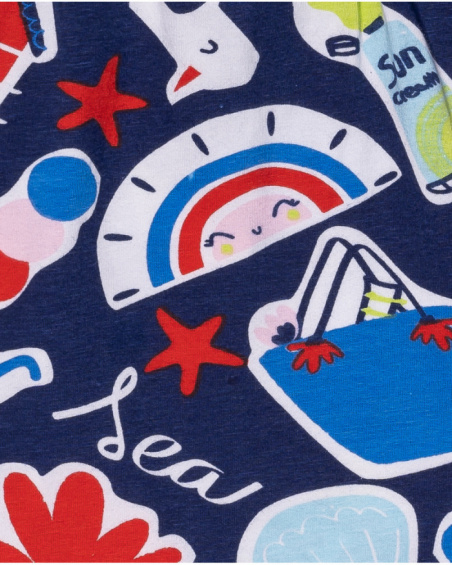 T-shirt da bambina in maglia stampata Beach Day