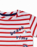 T-shirt in maglia a righe per bambino Beach Day
