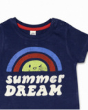 T-shirt in maglia blu 'summer dream' ragazzo Beach Day