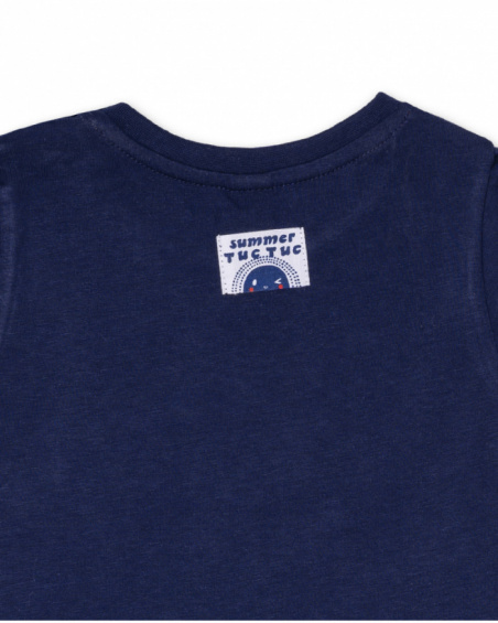 T-shirt in maglia blu 'summer dream' ragazzo Beach Day