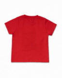 T-shirt Beach Day rossa in maglia per bambino