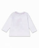 T-shirt lunga bianca in maglia per bambino Beach Day