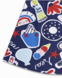 Abito blu in maglia per bambina Beach Day