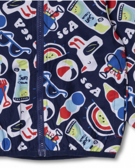 Giacca a vento blu per bambino Beach Day