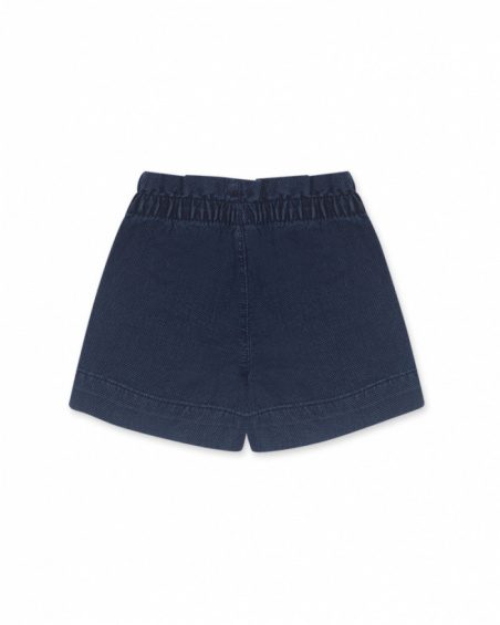 Shorts in denim blu per bambina Hello Playa