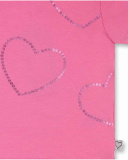 T-shirt in maglia cuori rosa per bambina Basics Baby