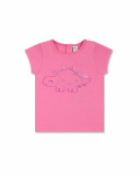 T-shirt in maglia rosa per bambina Basics Baby