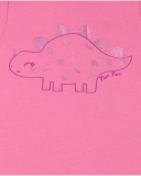 T-shirt in maglia rosa per bambina Basics Baby