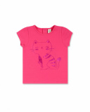 T-shirt in maglia fucsia per bambina Basics Baby
