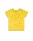 T-shirt gialla in maglia per bambino Basics Baby