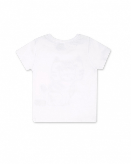 T-shirt bianca in maglia per bambino Basics Baby