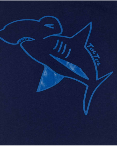 T-shirt blu navy in maglia per bambino Basics Baby