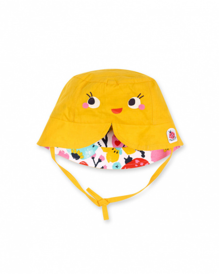 Cappello in maglia stampata reversibile per ragazze Tiny