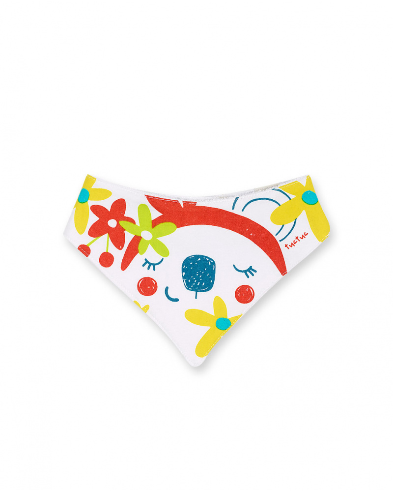 Bandana bianca lavorata a maglia per bambina Sunday