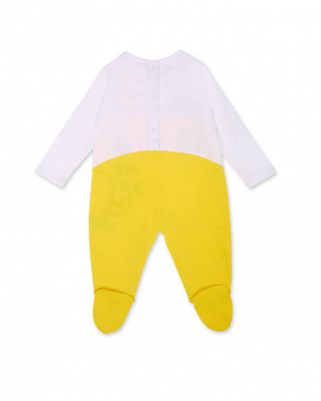 Pagliaccetto giallo per bambino in maglia Sunday Pagliaccetto giallo per bambino in maglia Sunday