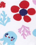 Bandana bianca lavorata a maglia per bambina Blub