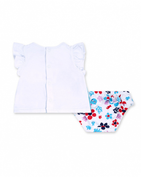 Completo da bagno bianco per bambina Blub