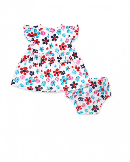 Abito in popeline bianco per bambina Blub