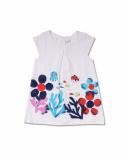 Abito bianco in maglia per bambina Blub