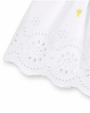 Gonna in popeline bianca da bambina di Treasure Island