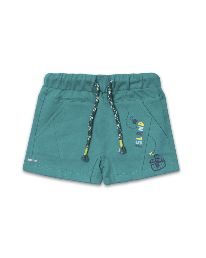 Bermuda in felpa verde per bambino L'isola del tesoro