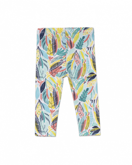 Leggings bambina in maglia stampata Treasure Island