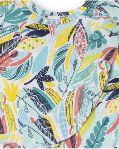 T-shirt da bambina in jersey stampato Treasure Island