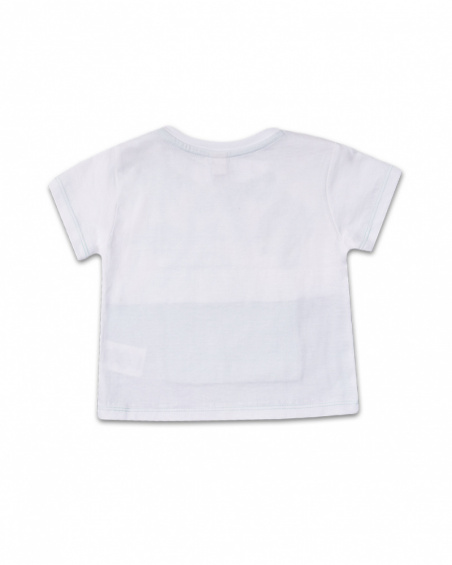 T-shirt in maglia bianca verde per bambino Treasure Island