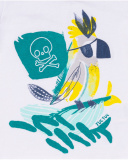 T-shirt bianca in maglia per bambino L'isola del tesoro