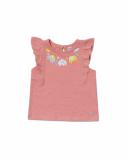 T-shirt in maglia rosa per bambina Treasure Island