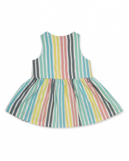 Abito in popeline multicolore per bambina Treasure Island