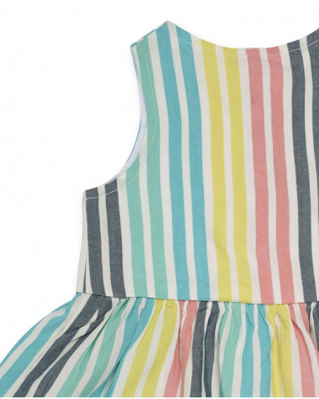 Abito in popeline multicolore per bambina Treasure Island
