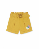 Shorts in twill giallo per bambina Tiny Critters