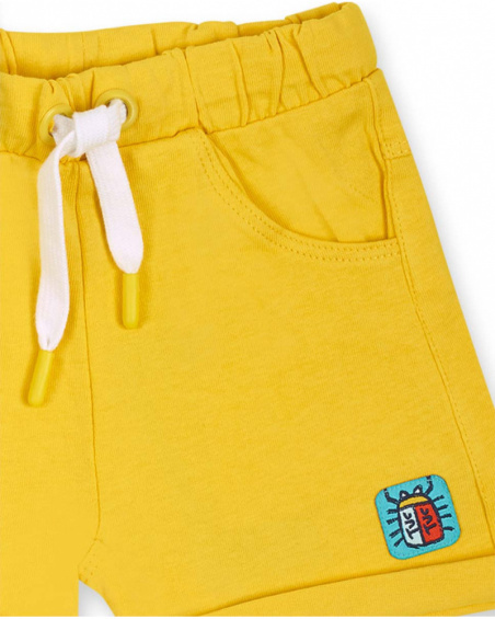 Completo blu e giallo ai ferri per bambino Tiny Critters