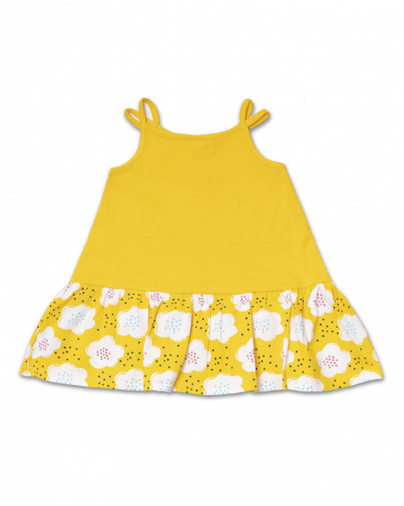 Abito giallo in maglia per bambina Tiny Critters