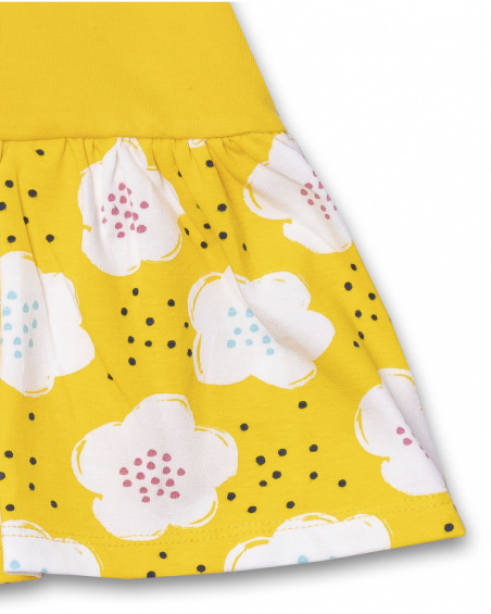 Abito giallo in maglia per bambina Tiny Critters