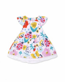 Abito da bambina in raso stampato bianco Tiny Critters