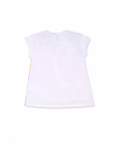 Abito bianco stampato in maglia per bambina Tiny Critters