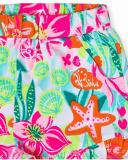 Shorts in maglia con stampa di conchiglie per bambina