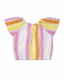 Blusa piatta multicolore per bambina Seashell