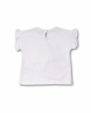 T-shirt bianca in maglia per bambina Seashell