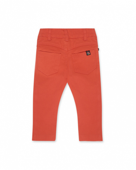 Pantaloni in twill rosso da ragazza succosa