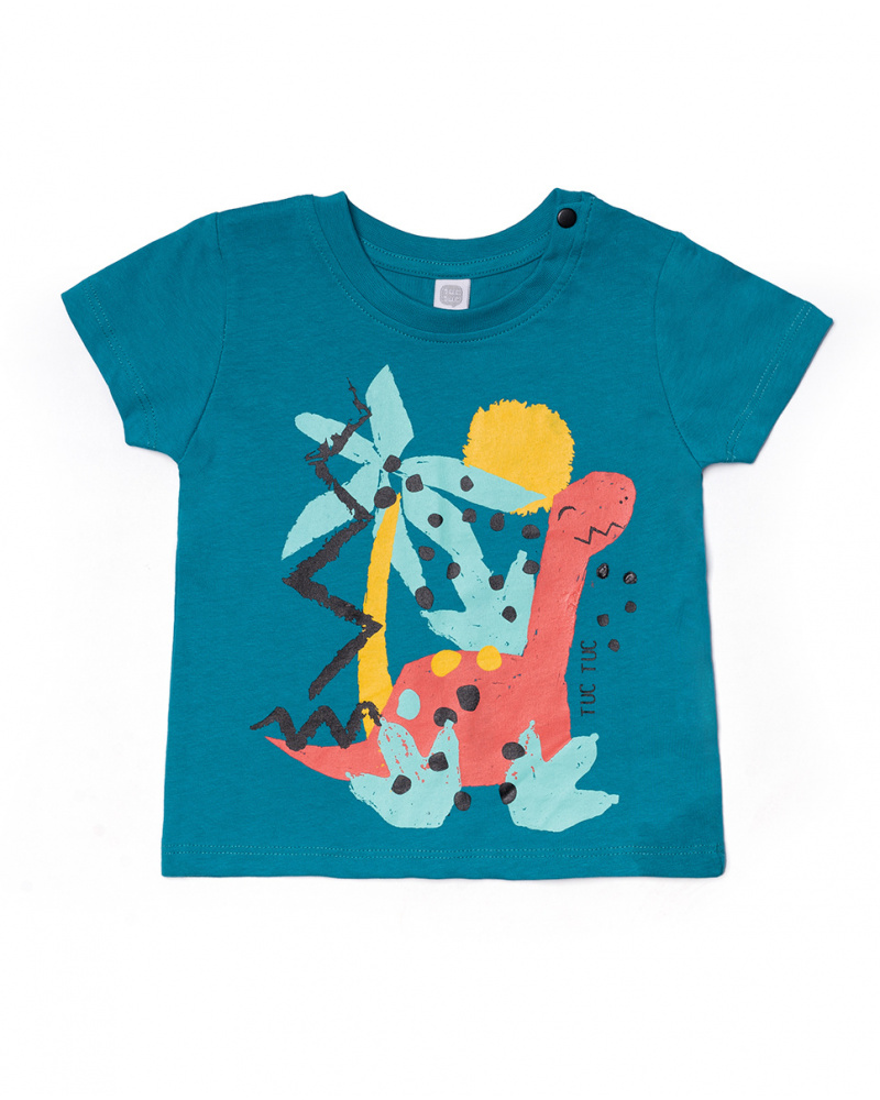 T-shirt in maglia verde da ragazzo succosa